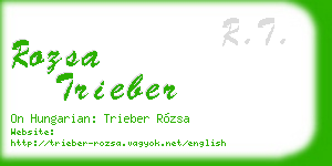 rozsa trieber business card